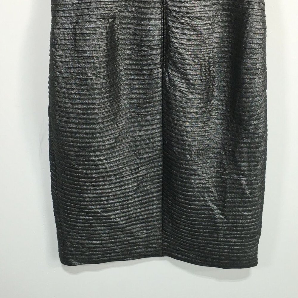 Tadashi Shoji Basket Weave Embellished Bodice Dress, Women's Size M -Shadow Grey - Picture 12 of 12